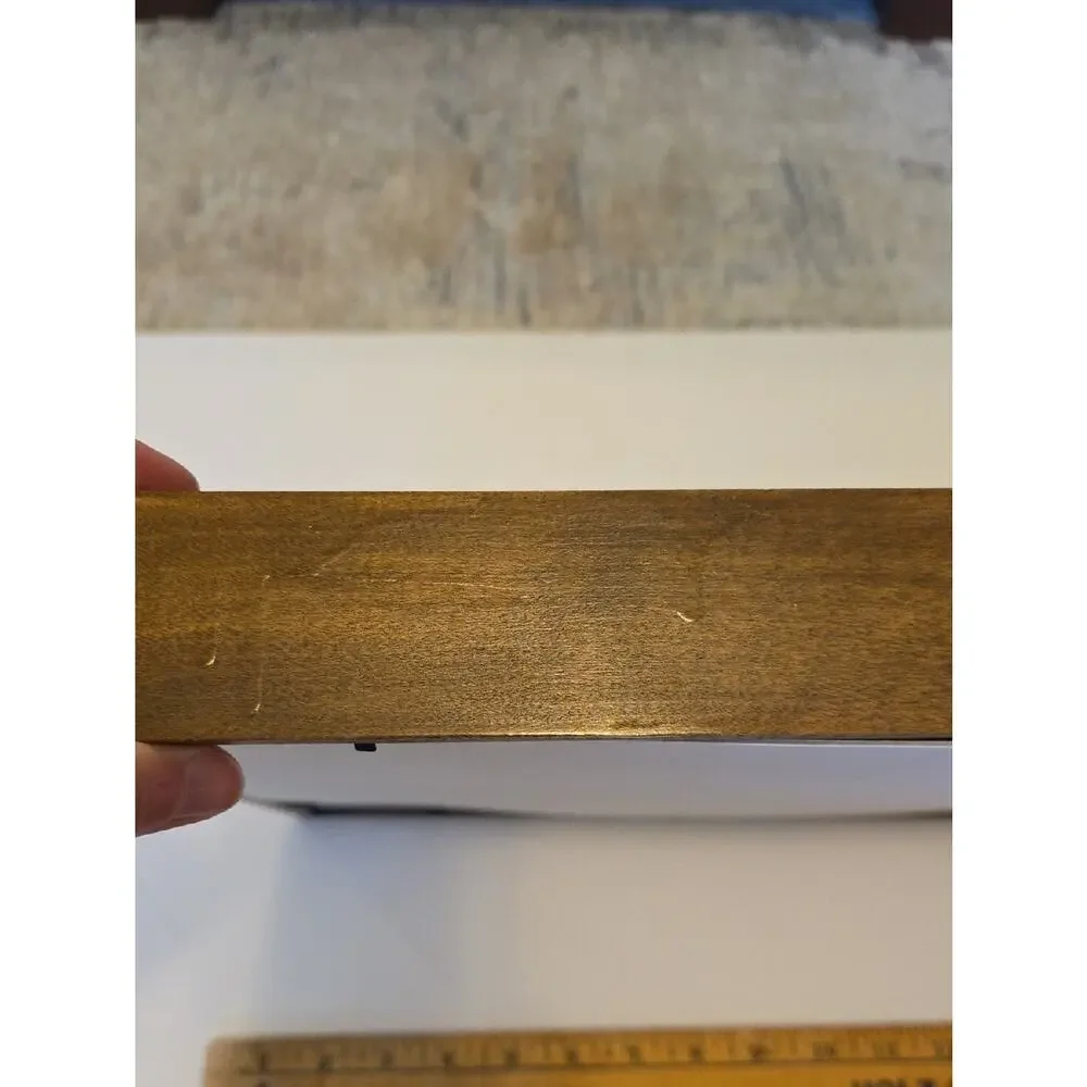 Vintage Wooden Wall Display Shelf Knick Knack Shadow Box French Herb Drying Rack